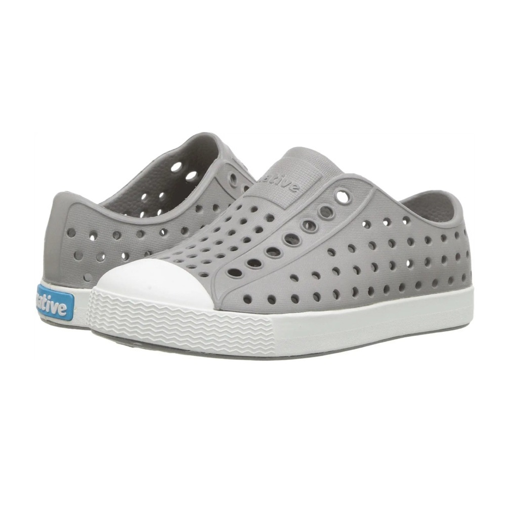 Native Kids Shoes in Gray and White